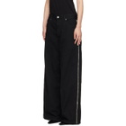 LU'U DAN Black Side Zip Jeans