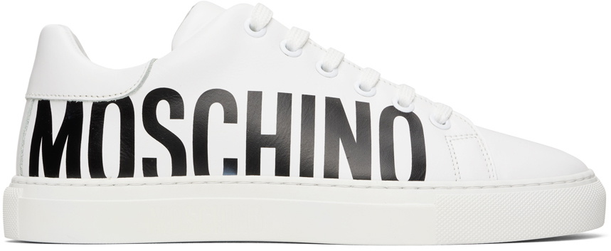 Moschino White Serena Low-Top Sneakers