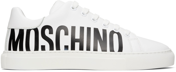 Photo: Moschino White Serena Low-Top Sneakers