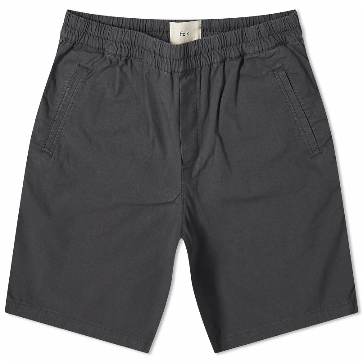 Photo: Folk Men's Ripstop Assembly Shorts in Graphite