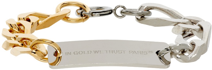 Photo: IN GOLD WE TRUST PARIS Silver & Gold Bold Figaro Bracelet