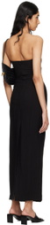 St. Agni Black Column Maxi Dress