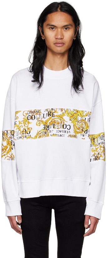 Photo: Versace Jeans Couture White Printed Sweatshirt
