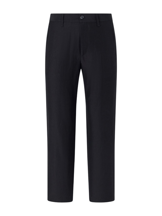 Photo: Rag & Bone - Evan Straight-Leg Wool and Linen-Blend Trousers - Black