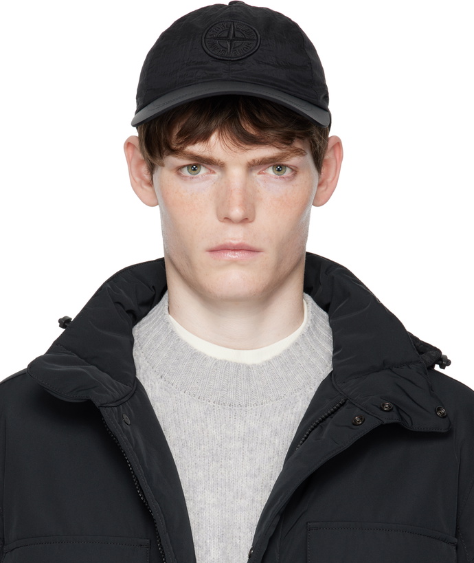 Photo: Stone Island Black 9100011 Nylon Metal ECONYL Cap
