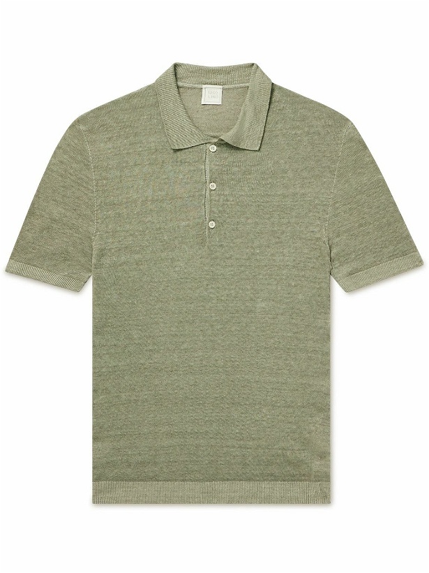 Photo: 120% - Linen Polo Shirt - Green