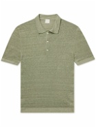 120% - Linen Polo Shirt - Green