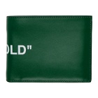 Off-White Green Quote Bifold Wallet