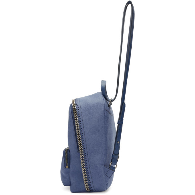 Stella McCartney Fallabella baby blue backpack Stella McCartney Blue Faux Leather Falabella Backpack Stella  main image 2