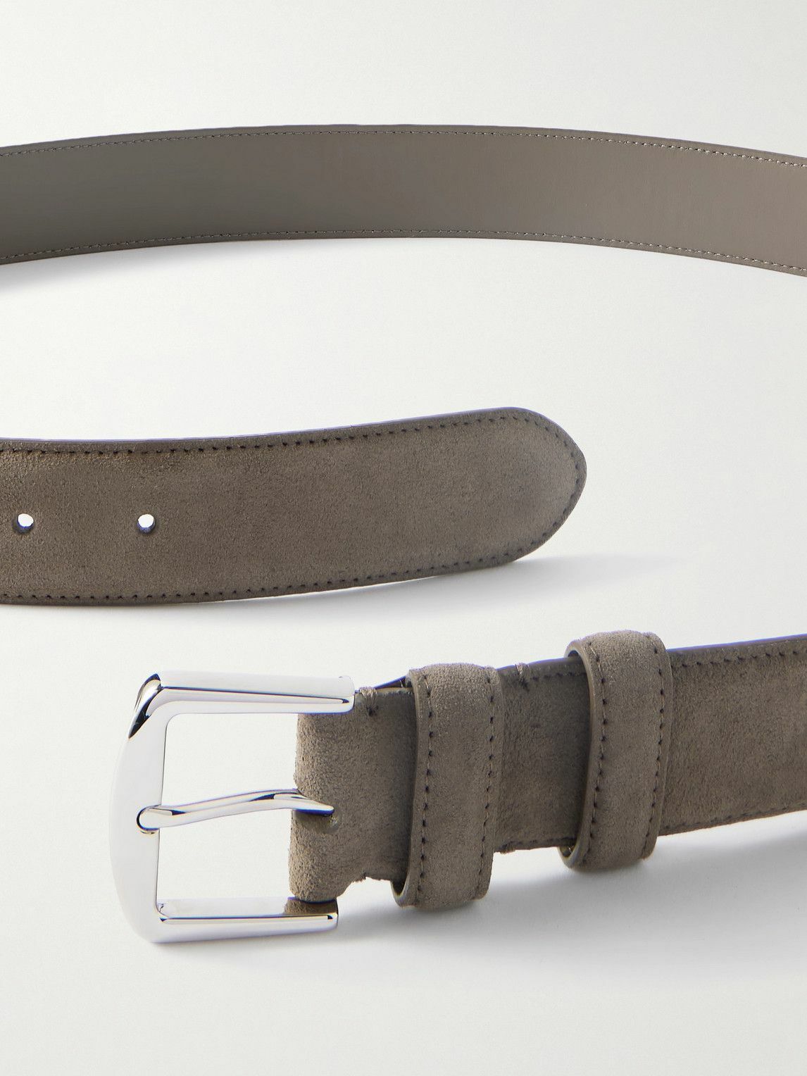 Loro Piana - 3.5cm Alsavel Suede Belt - Green