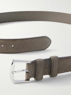 Loro Piana - 3.5cm Alsavel Suede Belt - Green
