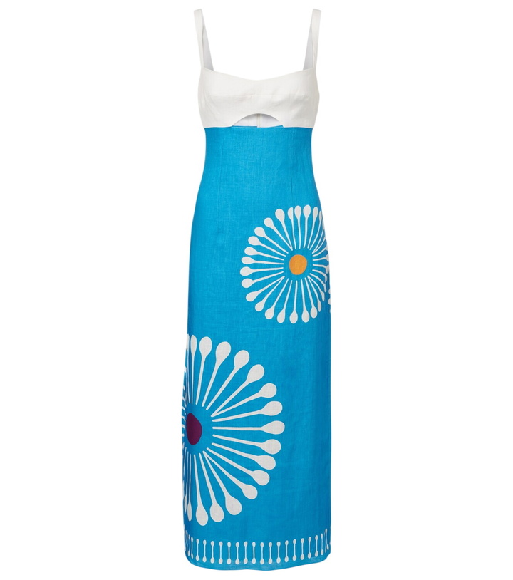 Photo: Cala de la Cruz Nara cutout floral linen midi dress