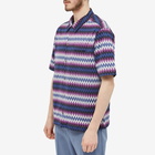 Missoni Men's Zig Zag Vacation Shirt in Black/Blue/Purple