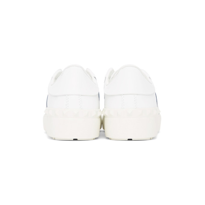 Valentino White and Blue Valentino Garavani Rockstud Open