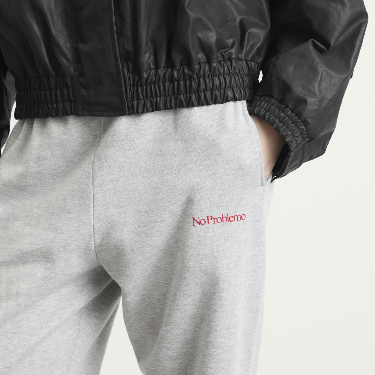 No Problemo Women's Mini Problemo Straight Sweatpant in Sport Grey