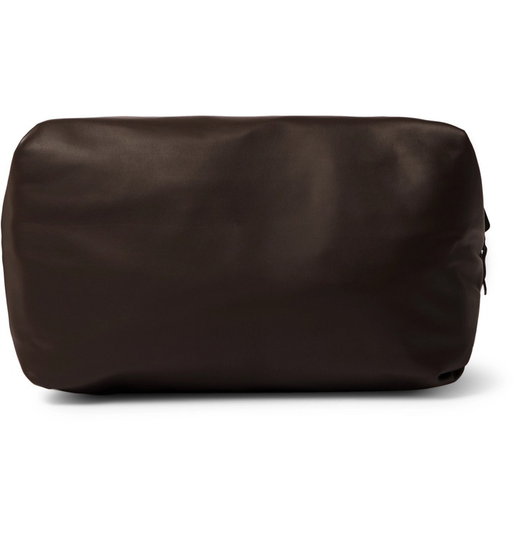 Photo: Bottega Veneta - Reversible Leather and Nylon Wash Bag - Brown