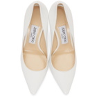 Jimmy Choo White Leather Romy 100 Heels