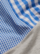 Aloye - Poplin-Panelled Cotton-Jersey T-Shirt - Gray