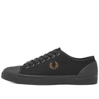 Fred Perry Authentic Men's Hughes Low Canvas Sneakers in Black/Limestone