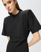 Pinko Mini Dress With Padded Shoulders And Strap Limo Black