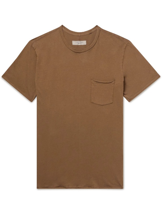 Photo: Rag & Bone - Miles Organic Cotton-Jersey T-Shirt - Brown