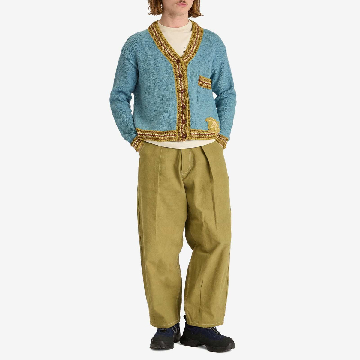Story mfg. Men's Bulb Cardigan in Indigo Leaf Story Mfg.