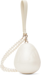 Simone Rocha Off-White Micro Pearl Egg Pouch