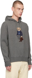 Ralph Lauren Purple Label Gray Polo Bear Hoodie