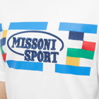 Missoni Men's Sport Logo T-Shirt in White/Multicolour Heritage