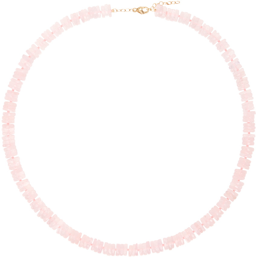 JIA JIA Pink Aurora Rose Quartz Fancy Cut Necklace