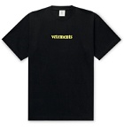 Vetements - Appliquéd Logo-Print Cotton-Jersey T-Shirt - Black
