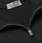 CANALI - Cotton Zip-Up Sweater - Black