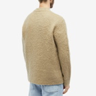 Acne Studios Men's Kameo Solid Brushed Crew Knit in Dark Beige