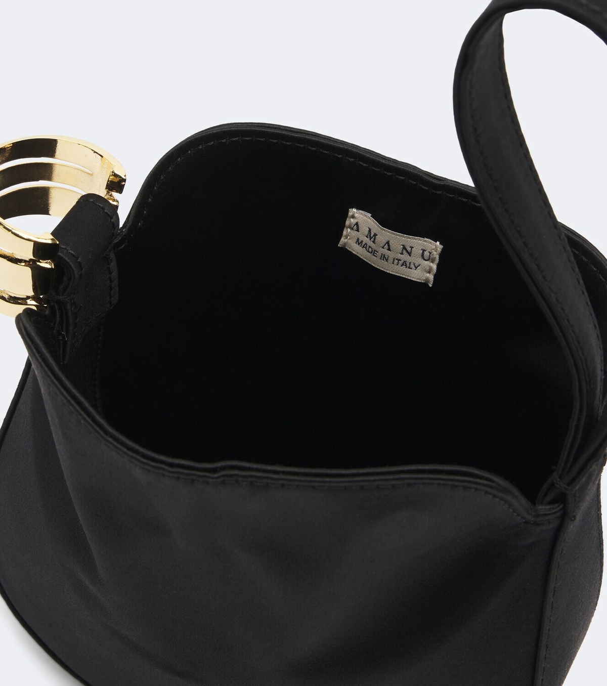 Amanu Zambia satin top-handle bag