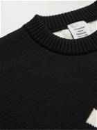 VETEMENTS - Oversized Logo-Jacquard Merino Wool Sweater - Black