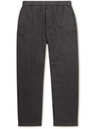 Barena - Bativoga Pié Straight-Leg Striped Linen Suit Trousers - Gray