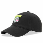 GANNI Women's Washed Cotton Canvas Puppy Cap in Washed Black 