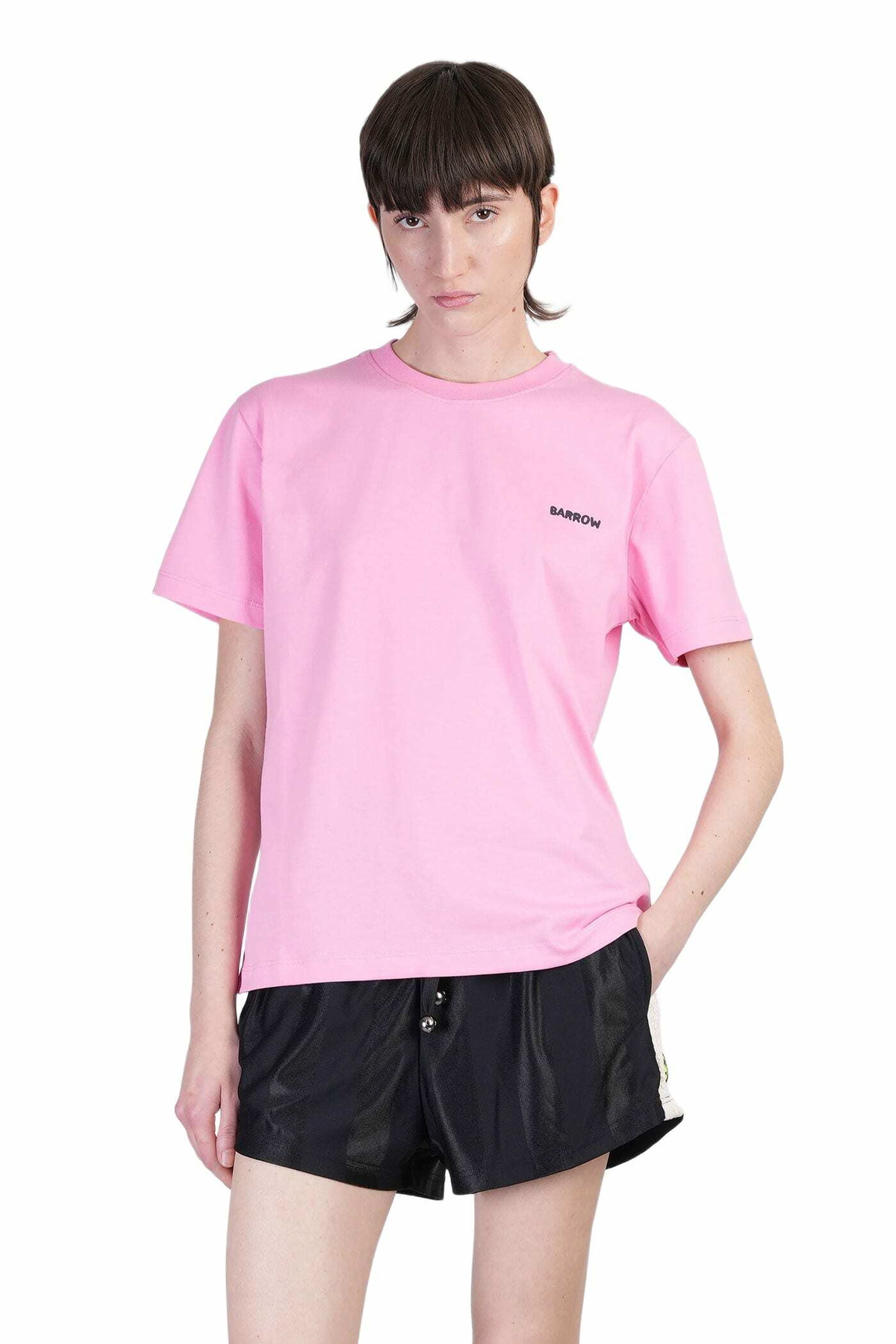 Barrow T-shirt In Rose-pink Cotton Barrow