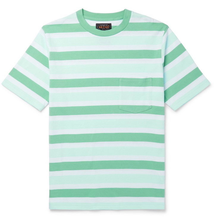 Photo: Beams Plus - Striped Cotton-Jersey T-Shirt - Men - Mint