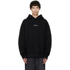 Maison Margiela Black Reversed Logo Hoodie