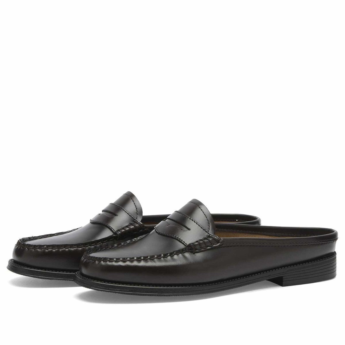 Bass Weejuns Women's Easy Weejun Penny Slide in Chocolate Leather