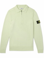 Stone Island - Logo-Appliquéd Cotton Half-Zip Polo Shirt - Green