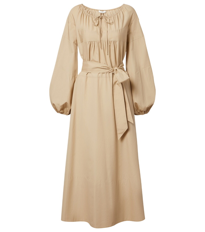 Photo: Vince Belted cotton poplin midi dress