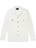 DRAKE'S - Cotton-Ripstop Overshirt - White