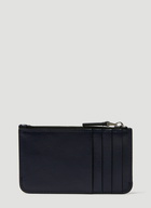 Colour Block Zip-Top Cardholder in Blue