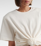 Magda Butrym Cropped cotton-blend T-shirt
