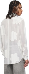 FORMA White Flower Patches LS Zip Shirt