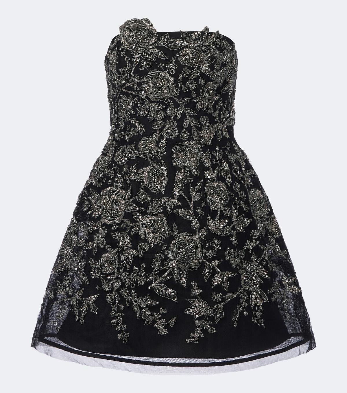 Carolina Herrera Floral embellished bustier dress