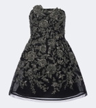 Carolina Herrera Floral embellished bustier dress