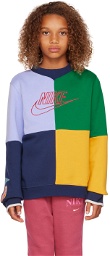 Nike Kids Multicolor Embroidered Sweatshirt.